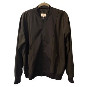 Tribe Kelley Co-Ed Jacket M Black Mixed Media Unisex Zip Up Unisex Streetwear